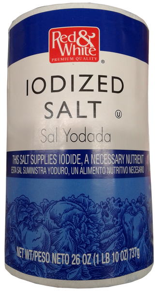 RED & WHITE IODIZED SALT 26 oz.