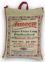 Ameen Super Extra Long Parboiled Basmati Rice 20 lb