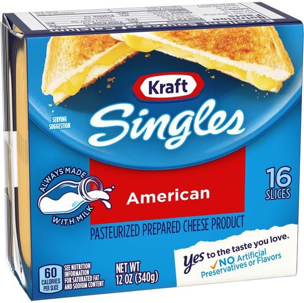 Kraft Singles American Cheese Slices, 16 ct