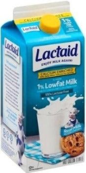 Lactaid Lowfat, 1% Milkfat Milk, 0.5 gal – AbaniFoods.com