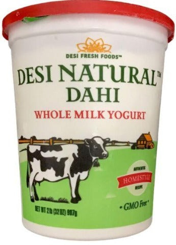 Desi Natural Dahi Whole Yogurt Plain, 32 oz