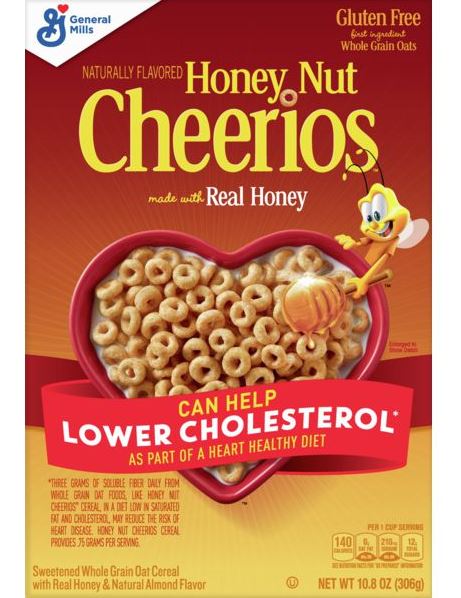 Cheerios Honey Nut , Cereal with Oats, Gluten Free 10.8 oz